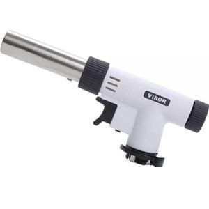 비로르 액화방지 원터치 요리용 부탄가스 토치 화이트 1개