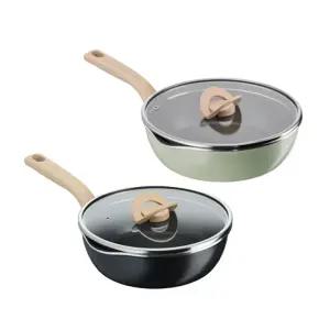 인덕션 원픽냄비팬 플러스 24cm_피스타치오 그린,트러플 블랙 (택1)