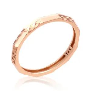 갤러리아 [비앤비골드] 14K 각진 언발 다이아컷팅 올밴드 반지 SRS38708