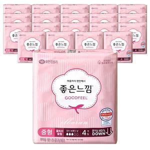 좋은느낌 오리지널 울트라 날개 중형 4매x20개 /자판기용 휴대용 여행용 생리대