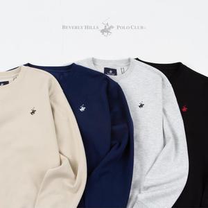 폴로 클럽 남자 맨투맨 티셔츠 오버핏 긴팔 라운드 간절기 긴팔티 무지 면티 빅사이즈