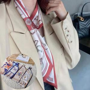 미니 스카프 링 고리형 간절기 실크 쁘띠 패턴 머플러 단체선물