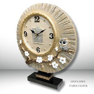오닉스 부엉이 무소음 탁상 시계 (대형) 인테리어 엔틱 빈티지 집들이선물