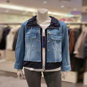 [트리아나] 소고 배색 집업 청재킷AJ3GA06