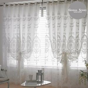 지나송 뮤 웨딩레이스 이중암막커튼 풀세트 중형