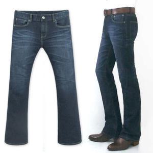 B1504 진청 스판 부츠컷 남자 청바지 (28-34 인치) - DENIMS