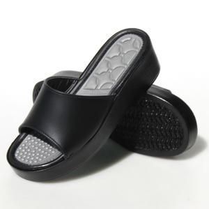 발편한 여자 여성 쿠션 키높이 지압 실내 여름 통굽 사무실 슬리퍼 샌들 쪼리 회사 병원 학교 사무용 알파5cm