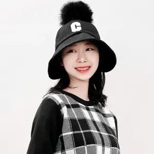 [체스]레얼디 여성골프 울 벙거지모자 여성골프겨울모자 여