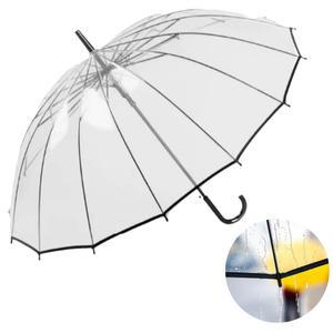 투명 비닐우산 튼튼 16K 반자동식 안전 장우산 등하교 골프 단체 각인