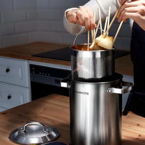 II 키친아트 IH 멀티팟 파스타냄비 오뎅냄비 4.3L ( 스텐 인덕션 육수 삶는냄비