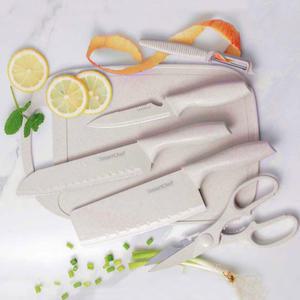 칼세트 칼3종+가위+감자깎이+도마+칼꽂이 자취생 집들이 선물