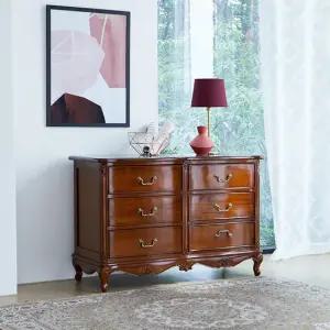 [더리체] 수입가구 미엘 아담스 엔틱 양서랍장 와이드서랍장