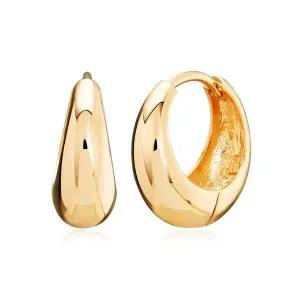 [모룬] 14K/18K 볼드 물방울 원터치 귀걸이 L 한쌍 MOE40040