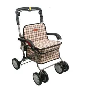 [특가/효도선물]진산 노인용 보행보조차 F-218 (높이조절, 장바구니) 실버카 보행차