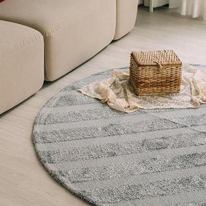 [OFM625PQ]투톤 스트라이프 원형 러그 카페트 150