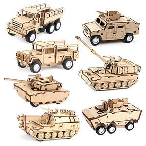 영공방 목재 조립 모형키트 풀백카 : 군용 자동차 (1EA)
