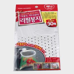 [한아름리빙]다용도 하니걸이 리필봉지 싱크대 음식물쓰레기 봉투 거치형 비닐팩 30매