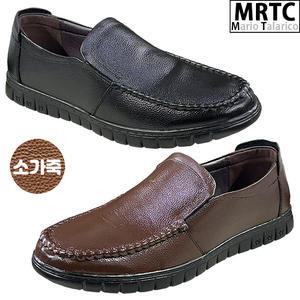 [마리오탈라리코]천연소가죽 콜프슬립 드라이빙슈즈 3cm굽 남성로퍼