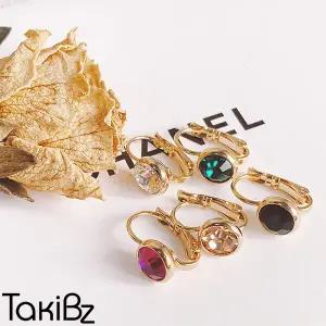 미니 포인트클립 귀걸이(스와로브스키스톤)