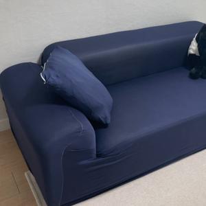 낡은쇼파 무늬없는커버 천재질 씌우기편한 가죽소파커버 3인용 네이비
