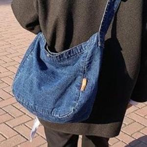 [라일리] Rly 여성 데님 숄더백 캐주얼 빈티지 여행 크로스 가방