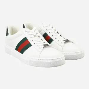 구찌 24SS 757943 AACAG 9055 여성 에이스 웹 스니커즈