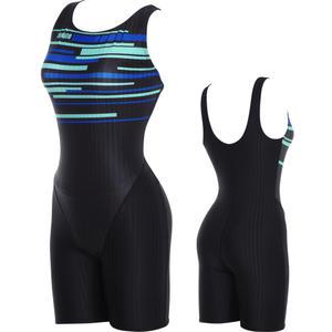 토네이도 여자 실내 수영복 3부 반신 강습용 스윔웨어 미뉴엣 블루