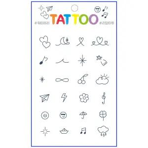 타투스티커 TS-011심플타투 물없이10초완성 문신 51종