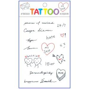 타투스티커 TS-016레터링 물없이10초완성 문신 51종