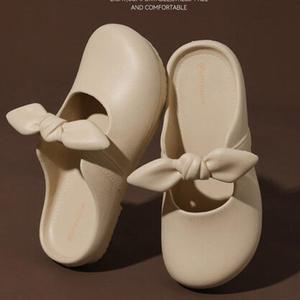 [마릴린슈즈] 크래프트 리본 클로그 슬리퍼 2cm