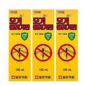일양약품 뿌리는 모기기피제 모기물리기전 100mlx3개 진드기기피제 TS
