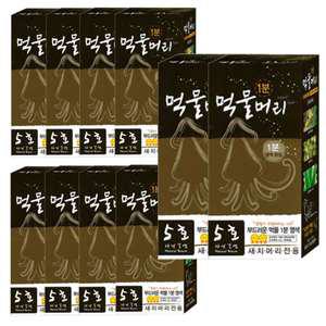 1분 먹물머리 5호 자연갈색X10개 기린화장품 오징어먹물 흰머리 새치머리 뿌리 염색 염색약
