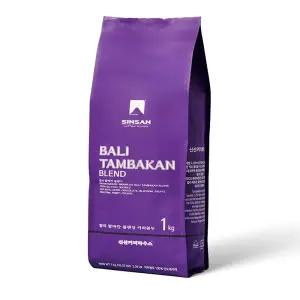 신산커피하우스 발리 탐바칸 블렌드 커피원두 1kg 홀빈 아라비카 프렌치 로스트 다크로스팅