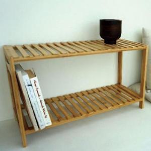 [RGKM9O37]다용도 DIY 대나무 수납선반 2단 1P 소품 선반