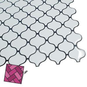 [RG4M1506]월타일스티커 511 흰색 다마스크무늬 DIY타일