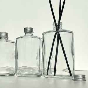 디퓨저 용기-모먼트(뚜껑 포함)-350ml 납작 유리병 공병 방향제 하바리움 만들기