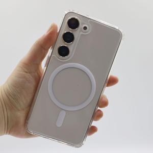 갤럭시S23 울트라 케이스 맥세이프 투명 마그네틱 범퍼