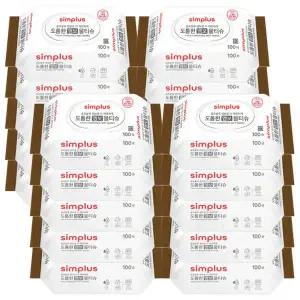 [보리보리/땡큐온]홈플러스 심플러스 7단계정수 물티슈 캡 100매 x20개