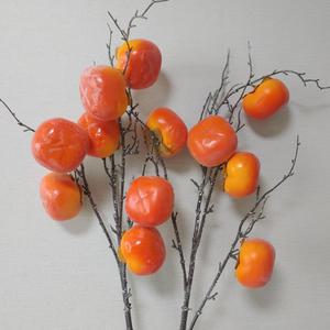가을장식 감모형 인조가지 단감 홍시 조화 과일모형 열매 매장 까페 촬영 디스플레이