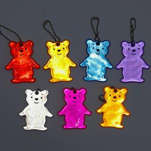 안전 반사 키링(곰)/ 스트랩 야간 경고 빛 고리 인형