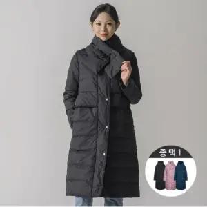 [GS특가] 구스다운 경량 롱패딩 및 목도리 세트 3종택1