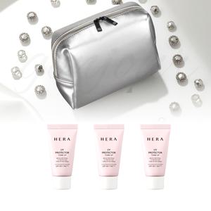 헤라 실버스퀘어 파우치 & 헤라 유브이 프로텍터 톤업 45ml (15ml 3개) 세트