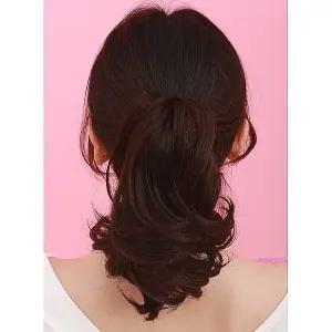 집게핀가발 웨이브 묶은 머리 포니테일 묶음 세팅펌 헤어 파마 볼륨abc982