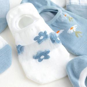 시원한 꽃무늬패션덧신양말 예쁜여성여름버선 미끄럼방지 9개