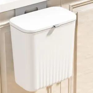싱크대 걸이식 쓰레기통 9L 화이트/걸이형/화장실/휴지통/주방/분리수거통/벽걸이/씽크대/미니/분리수거