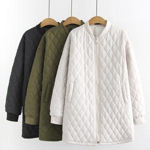 아웃사이즈 B4CZ21 빅사이즈 깔깔이 퀄팅 엠보싱 경량 자켓 롱 패딩