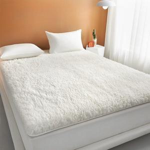 양모 패드 이불 양털 매트리스 따뜻한 겨울용 침대패드