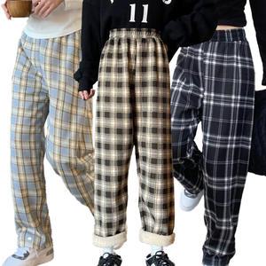 체크 밴딩팬츠 남녀공용 커플 잠옷 파자마 일자 수면바지