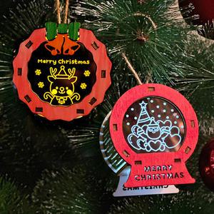 아이스크림몰 LED 크리스마스 오너먼트 무드등 만들기 리스 키트