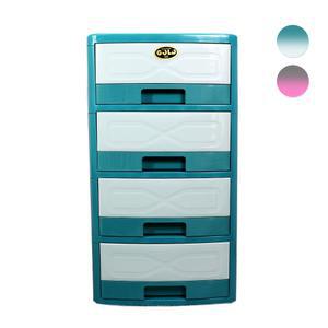 골드 4단 플라스틱 서랍장 수납장 학교 분리수거 정리